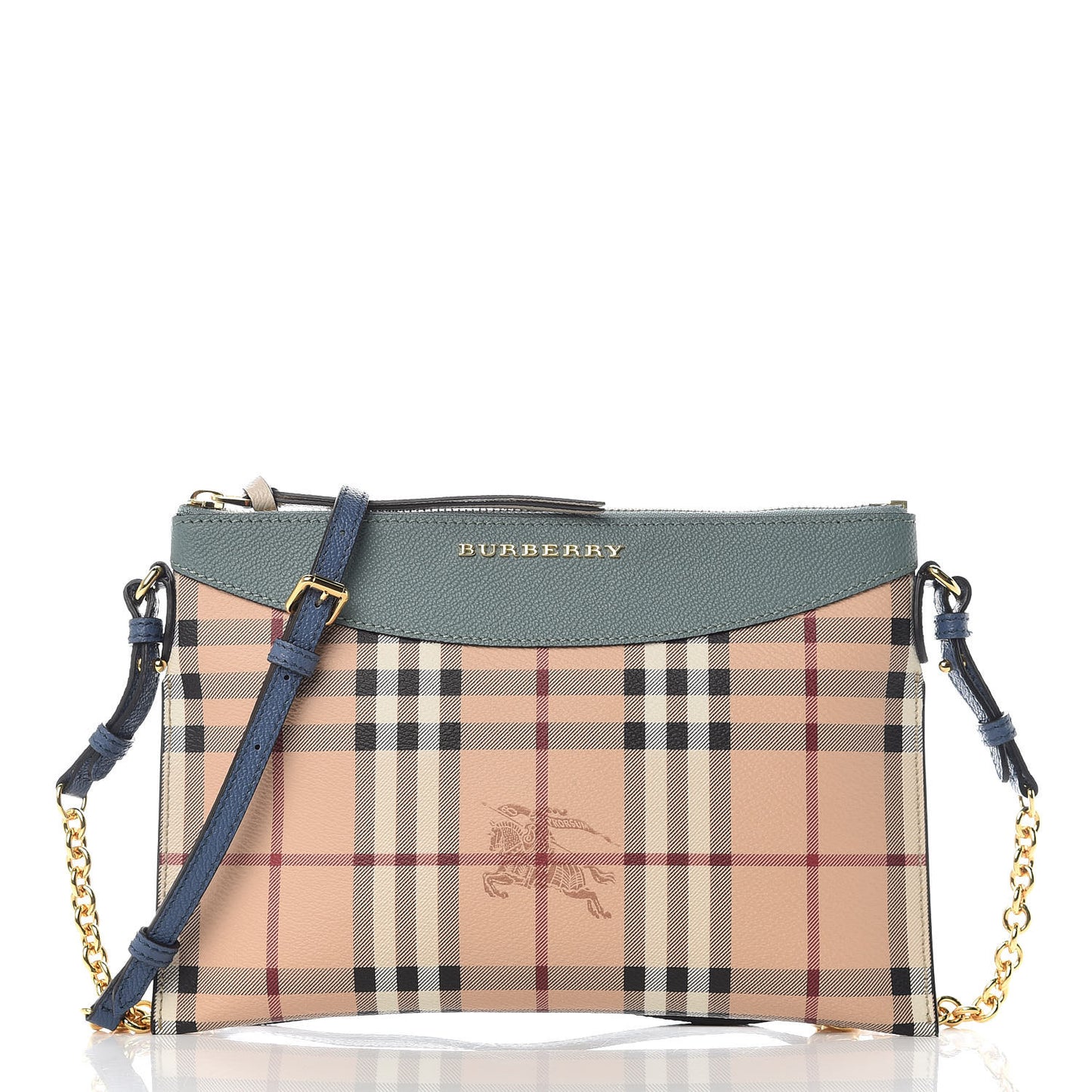 Haymarket Check Derby Peyton Crossbody Clutch Bag Eucalyptus Green