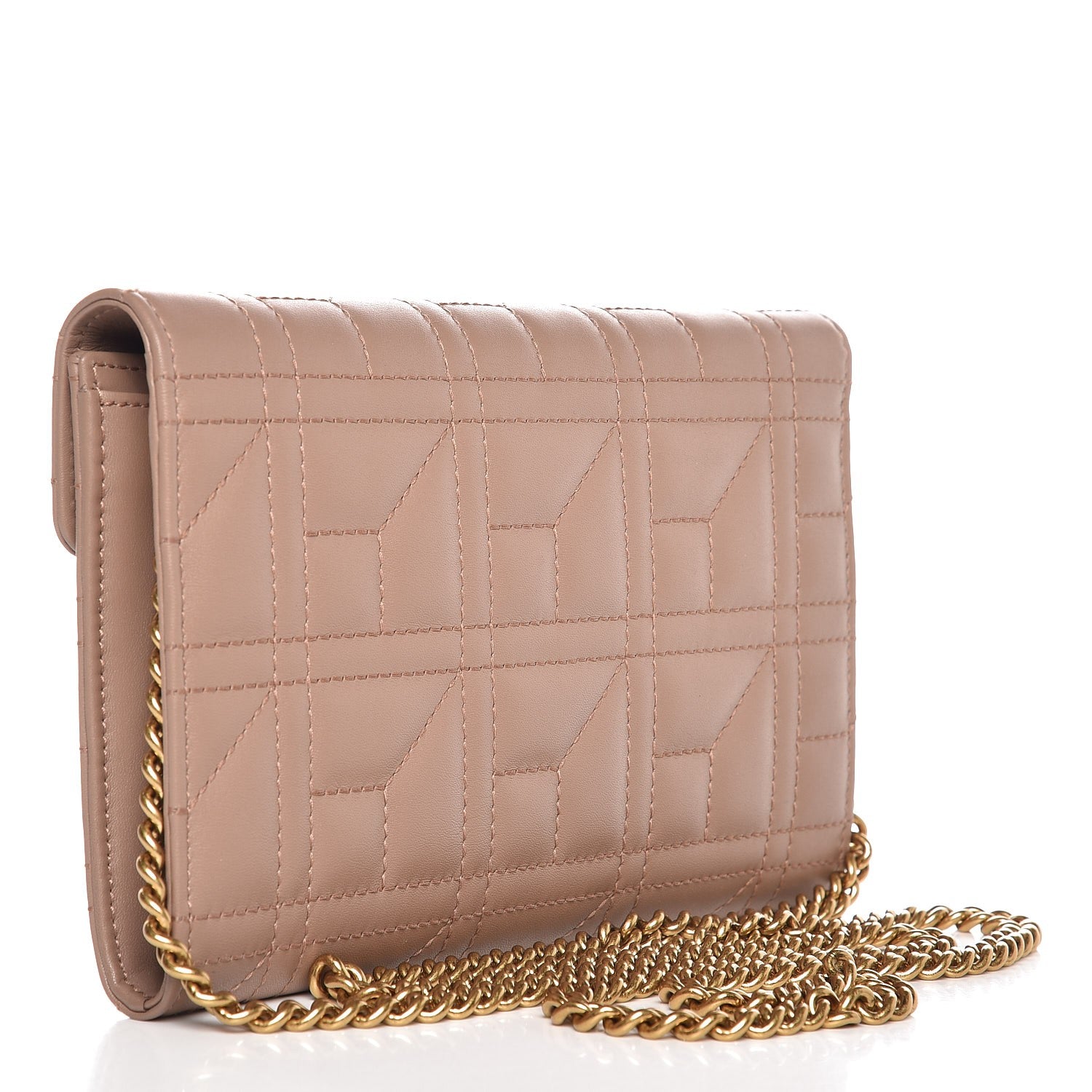 Gucci Calfskin Matelasse Mini Pearly GG Marmont Chain Wallet Porcelain Rose 3 of 7