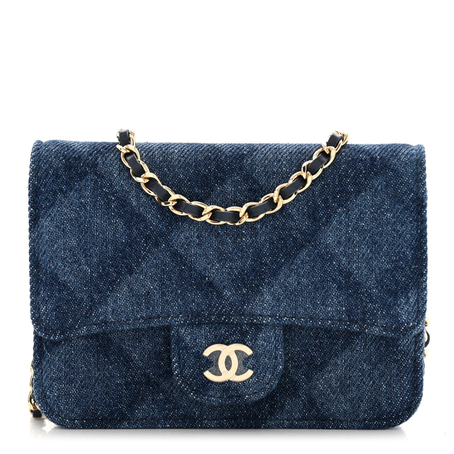 Chanel Denim Printed Belt Bag Dark Blue 1 of 10