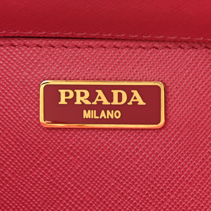 Prada Saffiano Lux Micro Galleria Double Zip Tote Peonia 6 of 11