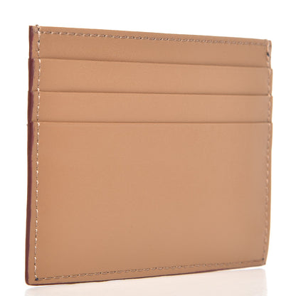 Fendi Vitello Liberty Studded Bi-Color Card Holder Blueberry Sand 3 of 8