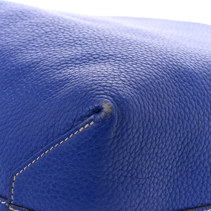 Hermes Taurillon Clemence Double Sens 45 Reversible Tote Graphite Bleu Electrique 9 of 12