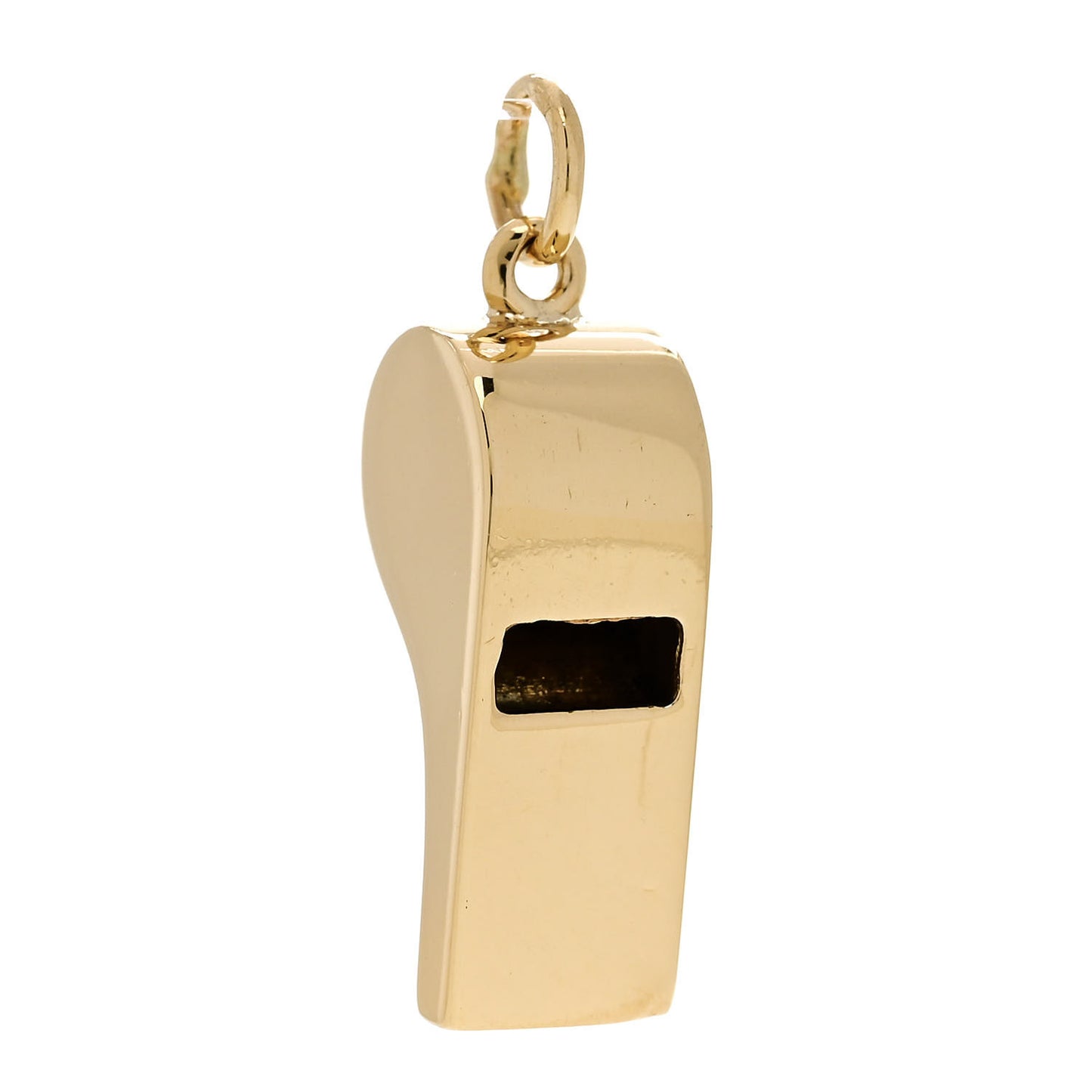 14K Yellow Gold Whistle Charm