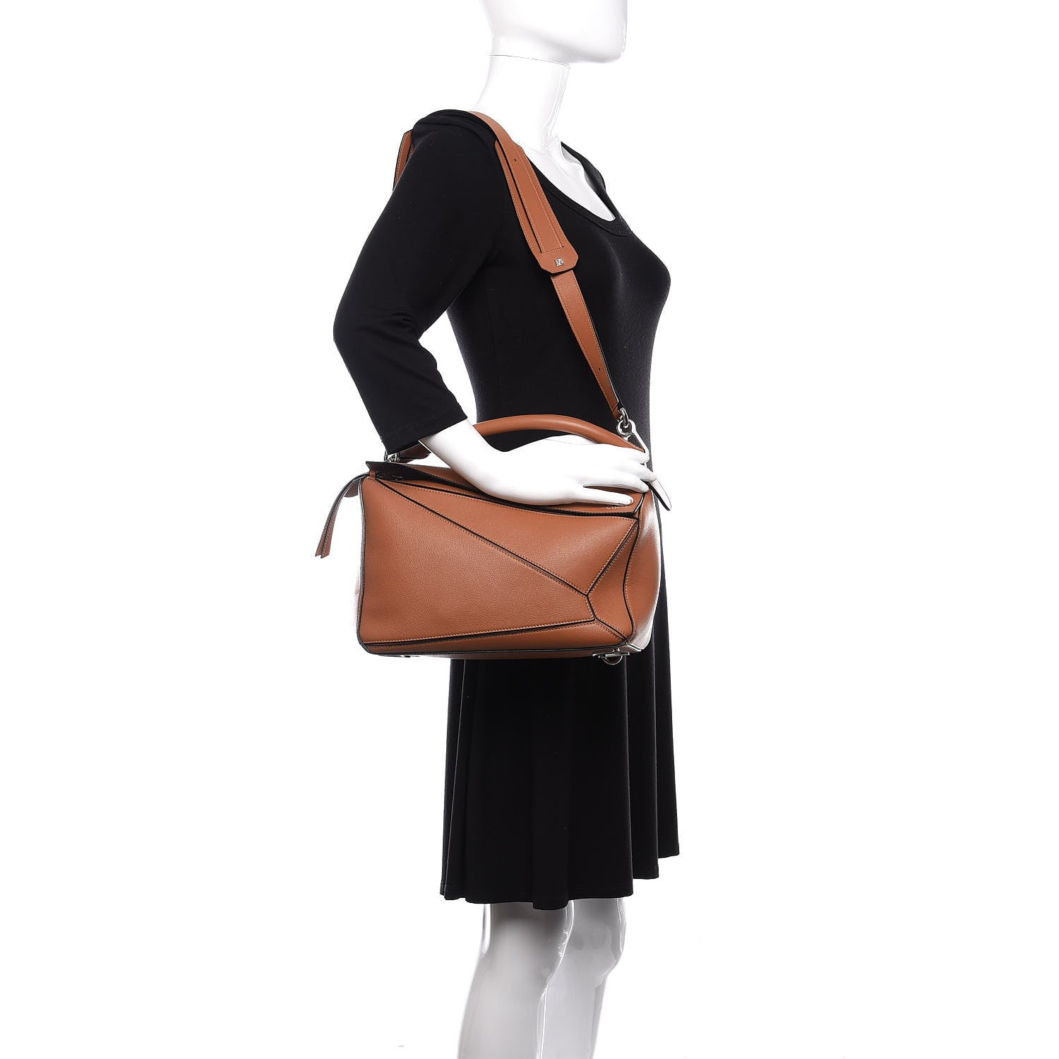 Loewe Calfskin Medium Puzzle Bag Tan 2 of 11