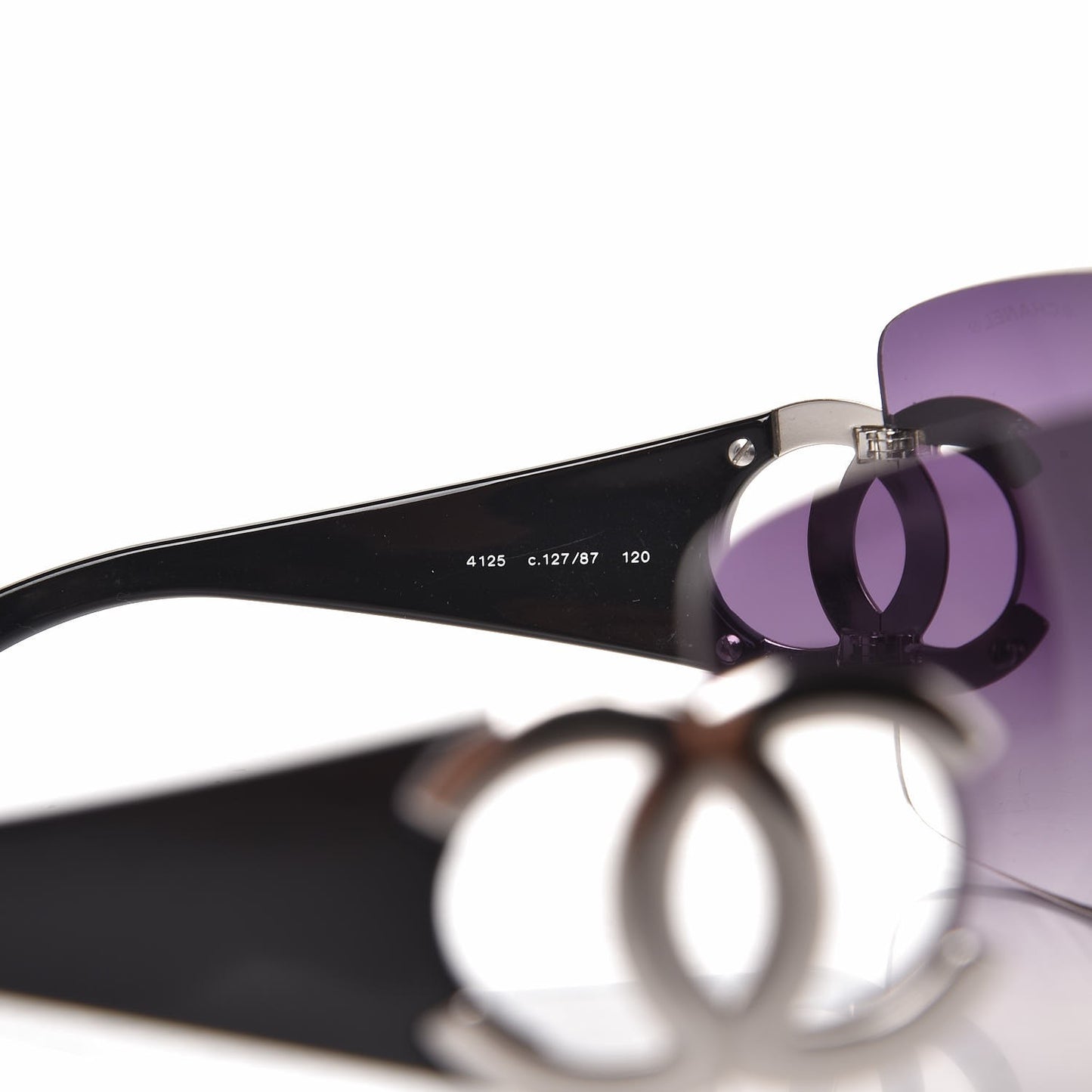 Frameless CC Logo Sunglasses 4125 Black