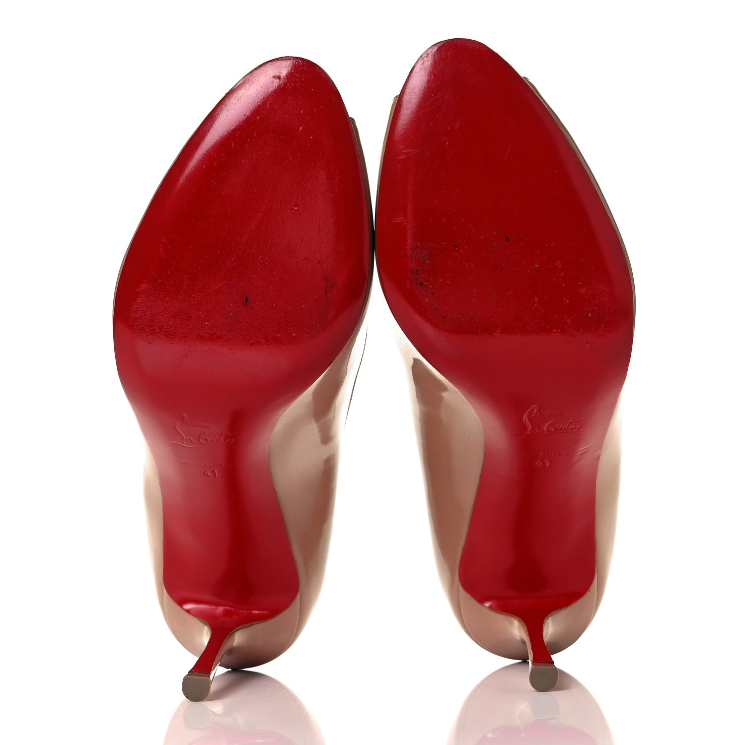 Christian Louboutin Patent Yootish 85 Pumps 41 Nude 5 of 8