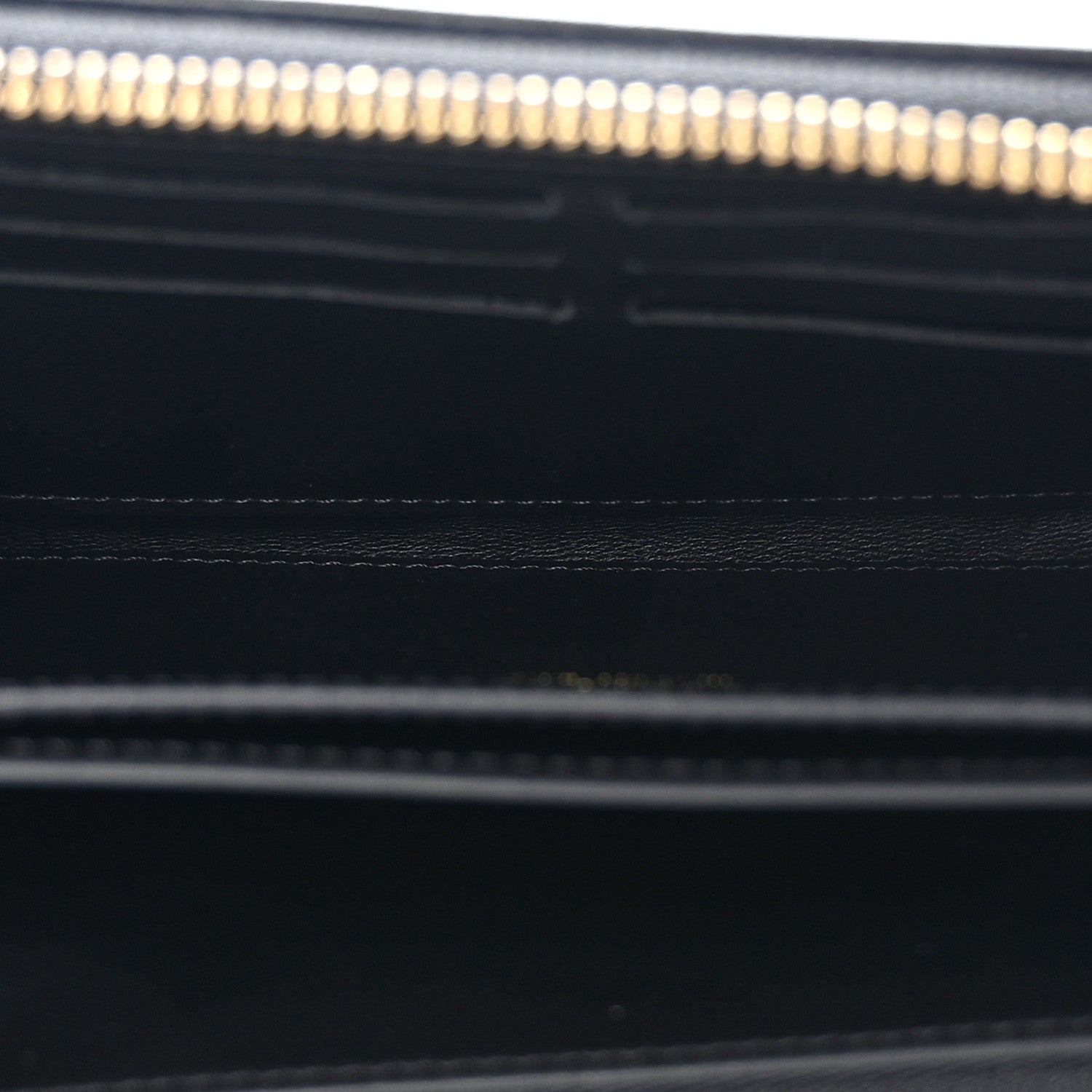 Louis Vuitton Lambskin Embossed Monogram Coussin Zippy Wallet Black 5 of 8