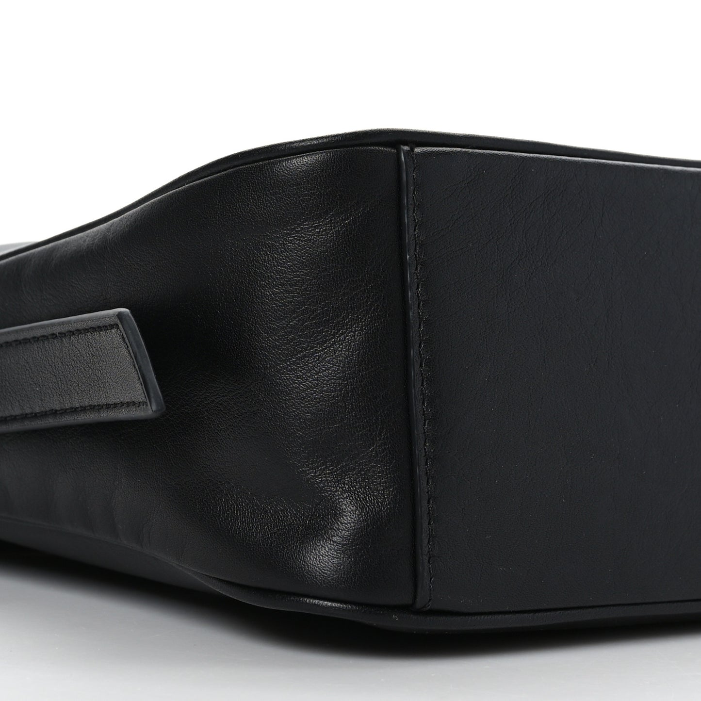 Calfskin Tempo Baguette Shoulder Bag Black