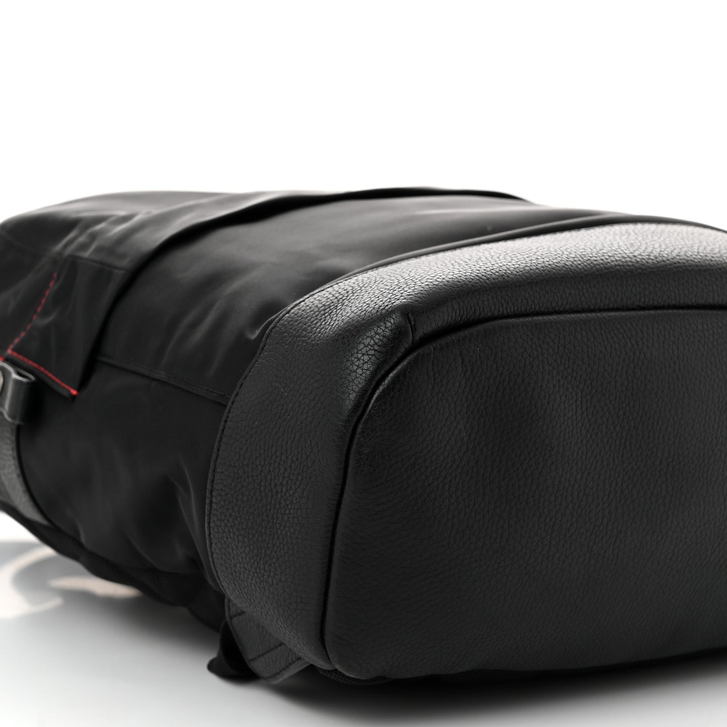 Nylon Medium Logo Backpack Black