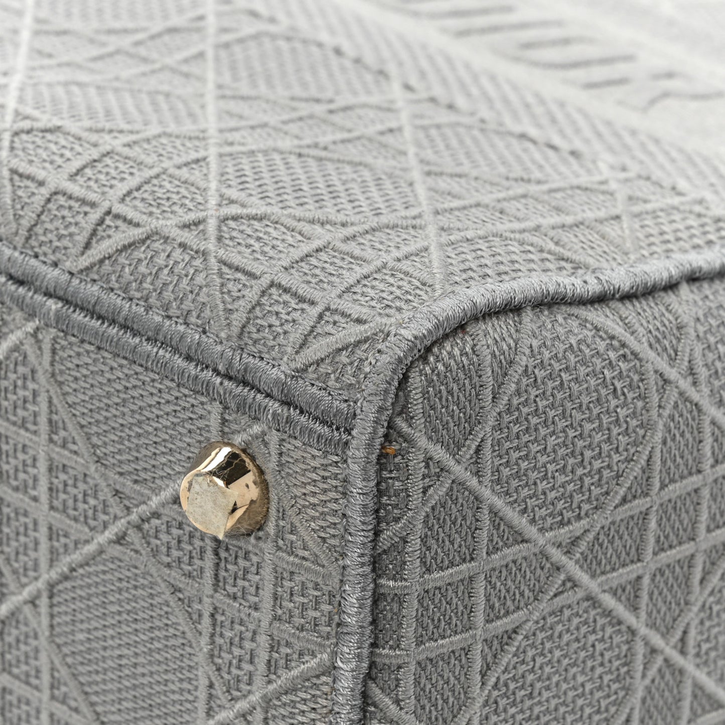 Canvas Embroidered Cannage Lady D-Lite Gray