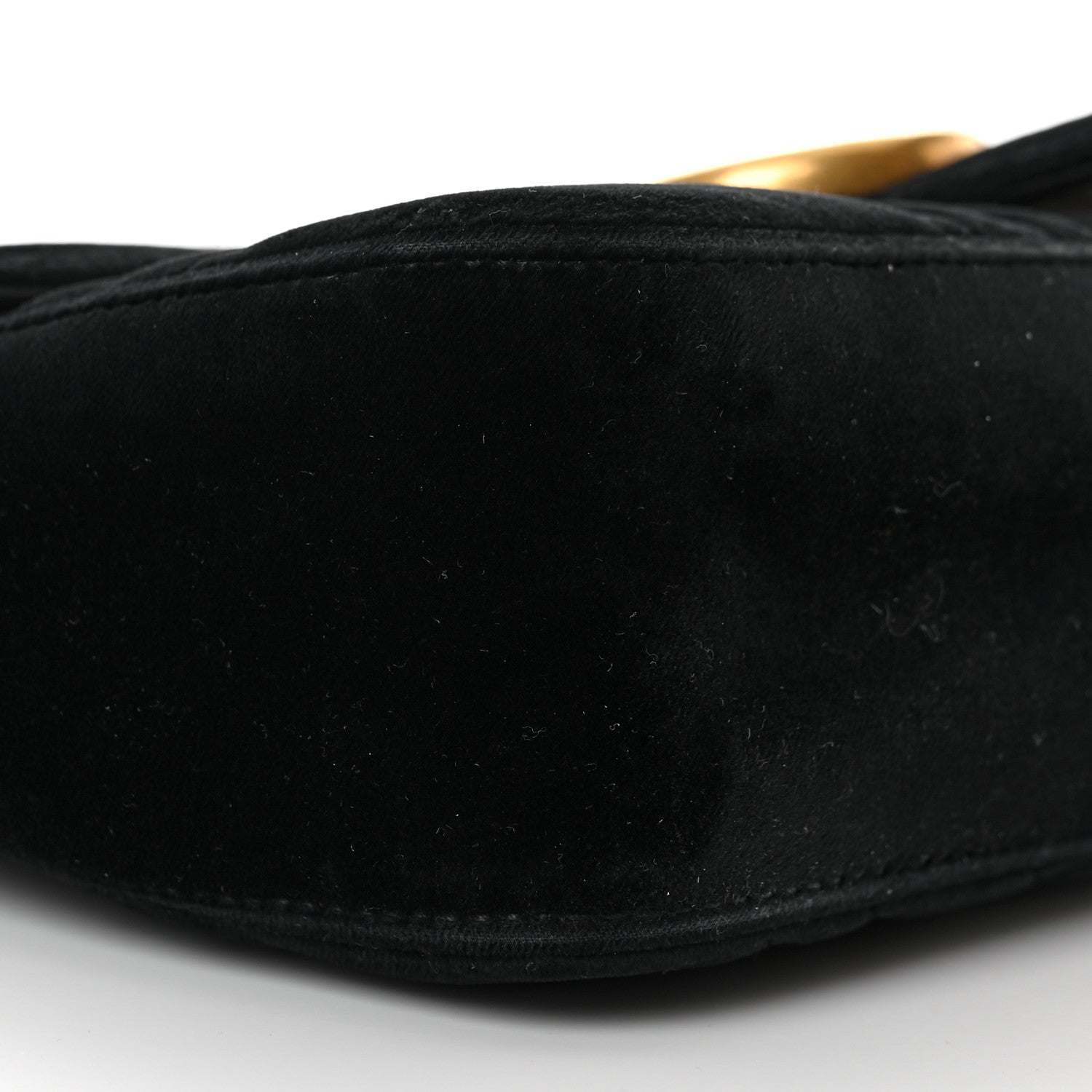 Gucci Velvet Matelasse Medium GG Marmont Shoulder Bag Black 9 of 10