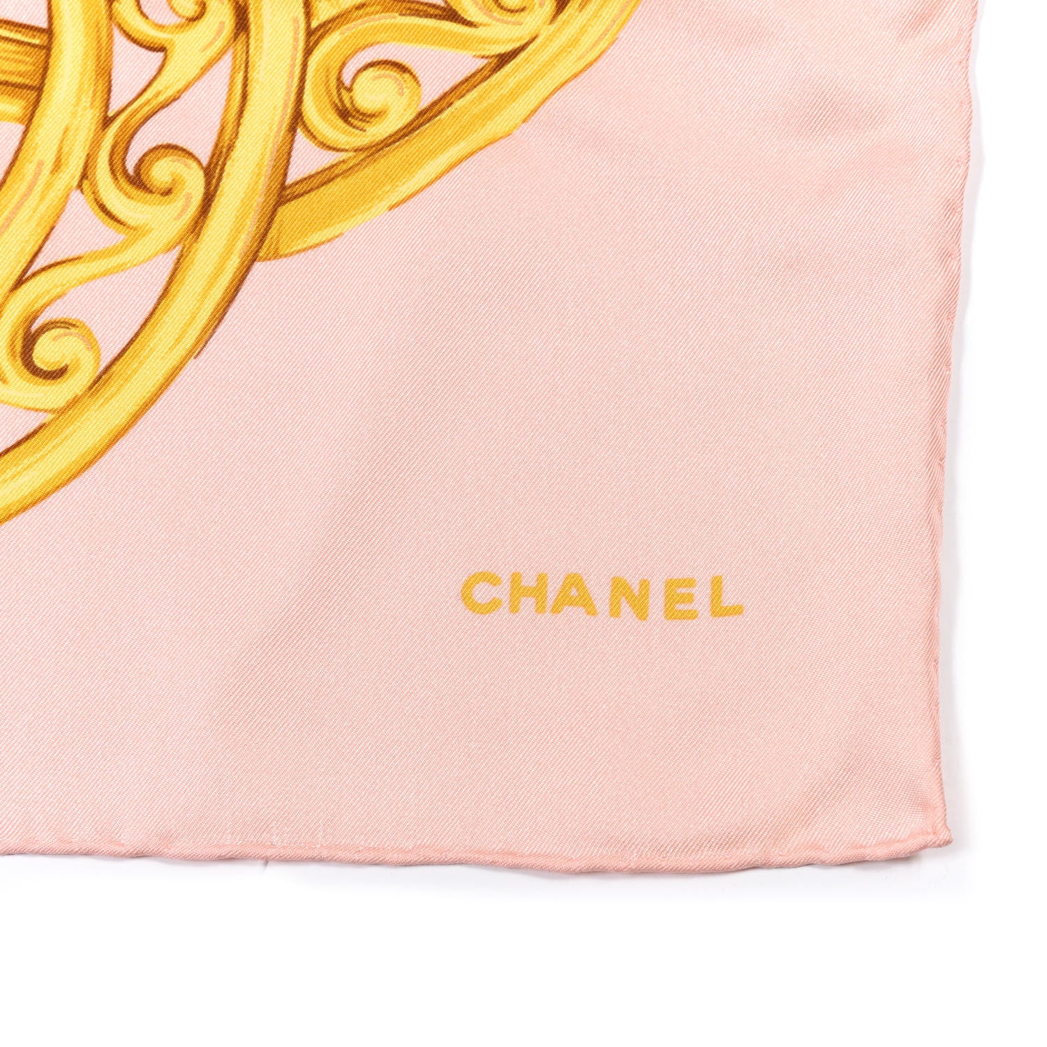 Chanel Silk CC Chain Square Scarf Pink 3 of 3