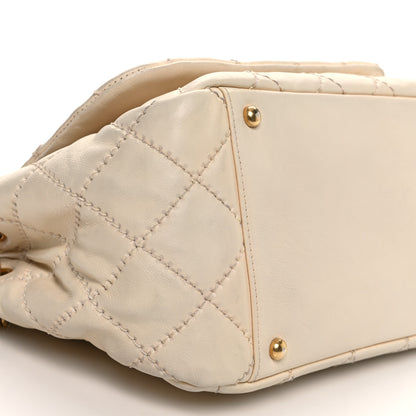 Chanel Calfskin Quilted Retro Chain Flap Dark White 9 of 14