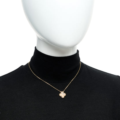 Van Cleef & Arpels 18K Yellow Gold Tiger Eye Vintage Alhambra Pendant Necklace 2 of 5