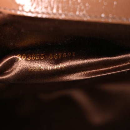 Saint Laurent Textured Patent Calfskin Monogram Large Belle De Jour Clutch Beige 7 of 8