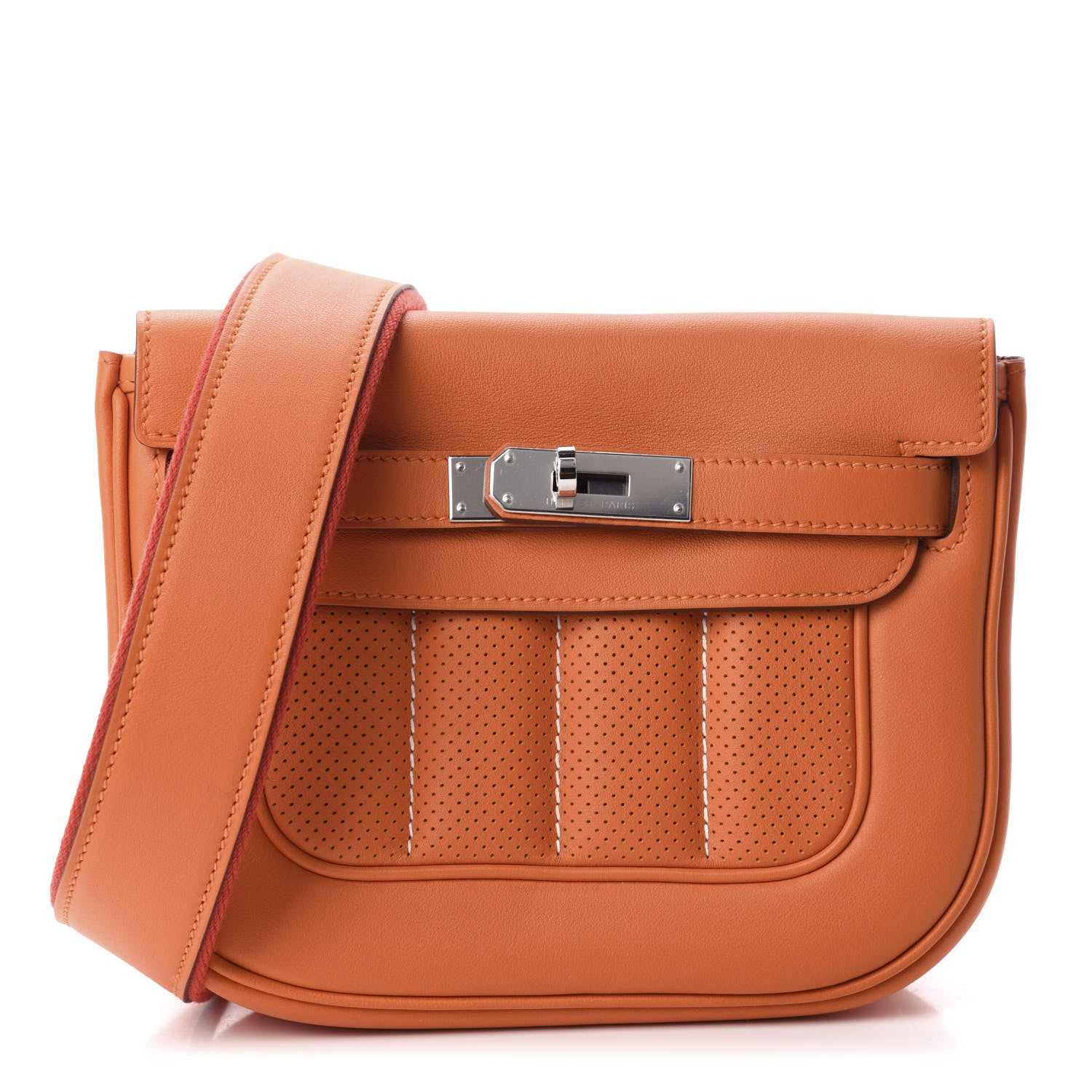 Hermes Veau Swift Mini Sac Berline Orange 1 of 10