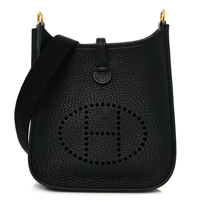 Hermes Taurillon Clemence Evelyne TPM Black 1 of 13