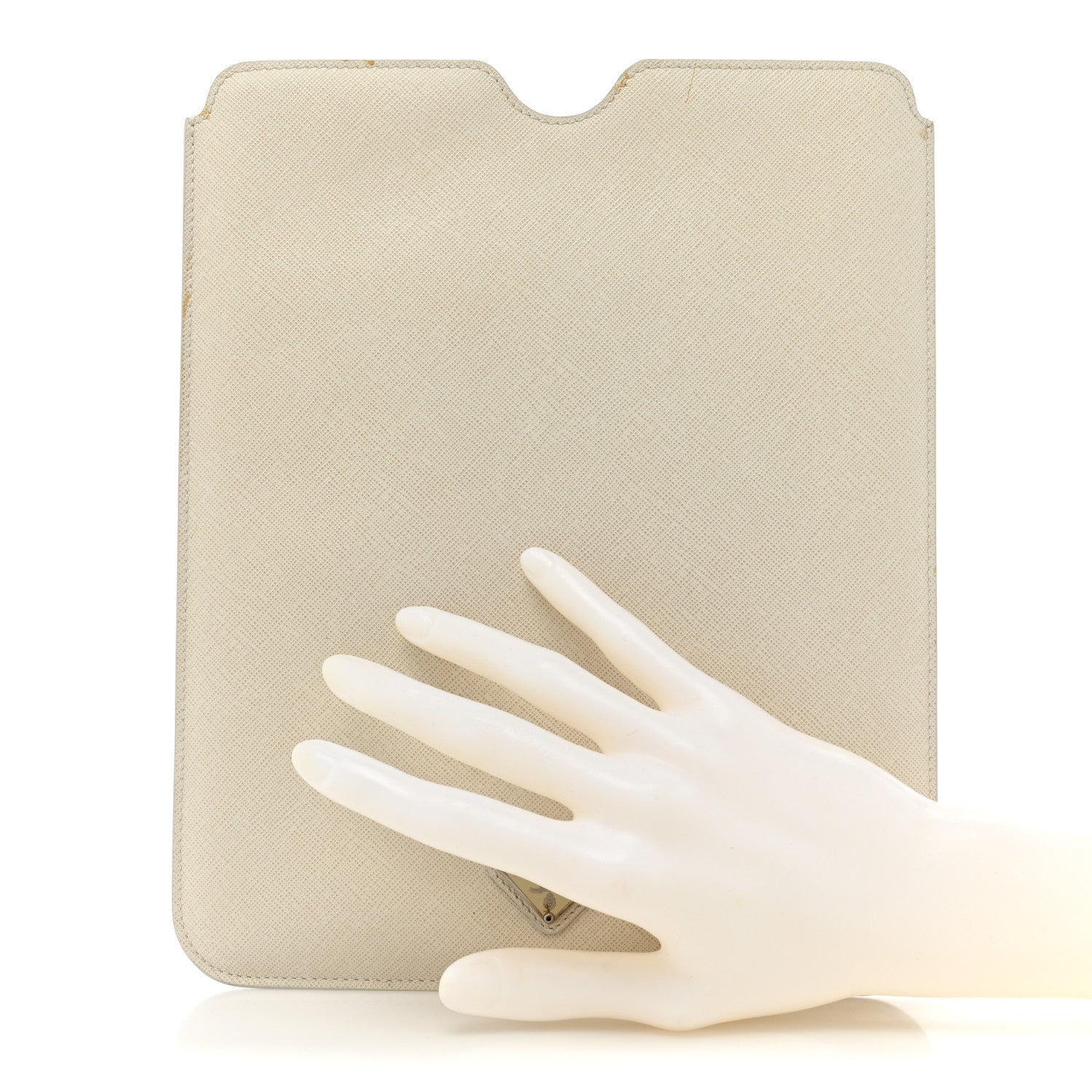 Prada Saffiano Travel iPad Sleeve Case Talco 2 of 16