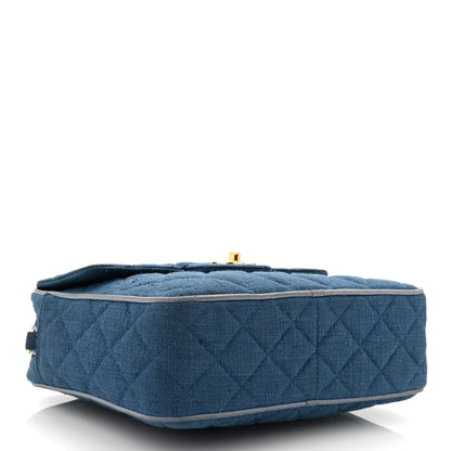 Chanel Canvas Quilted CC Tassel Camera Bag Blue 4 of 11