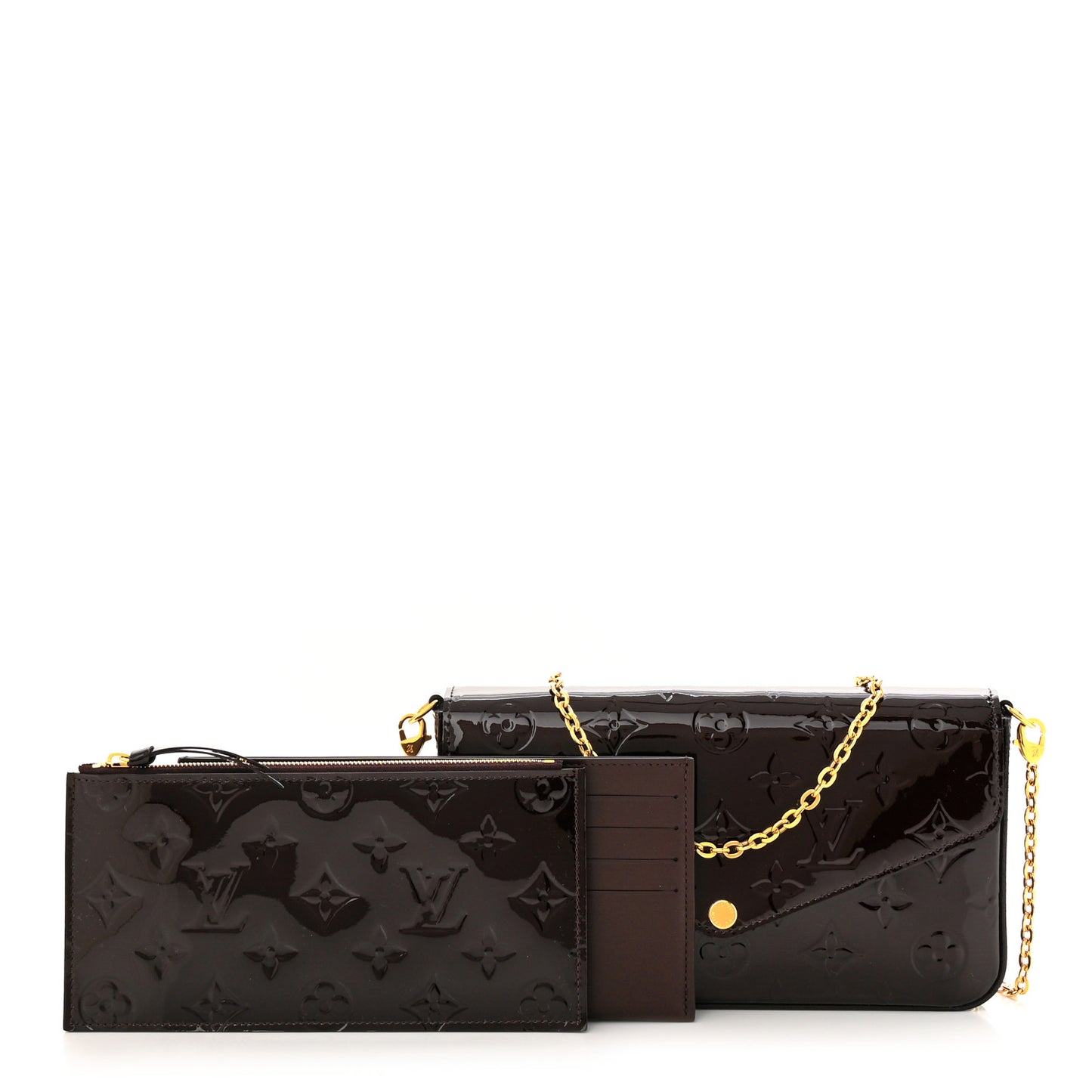 Vernis Pochette Felicie Chain Wallet Amarante
