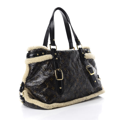 Louis Vuitton Patent Monogram Shearling Sac Thunder 3 of 10