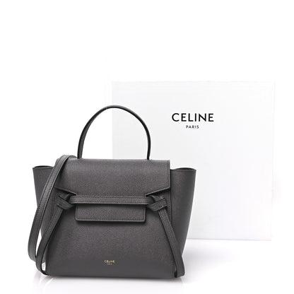 Celine Grained Calfskin Nano Belt Bag Grey 11 of 11