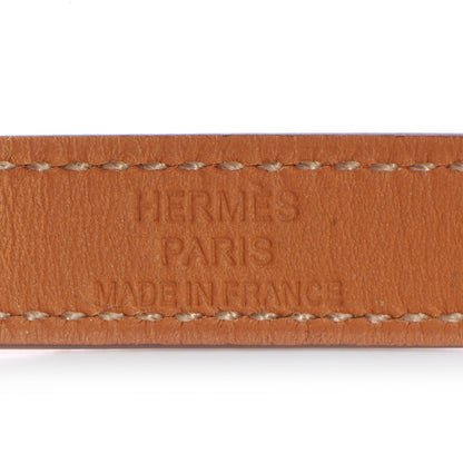 Hermes Epsom Kelly Double Tour Bracelet Orange XS 5 of 7