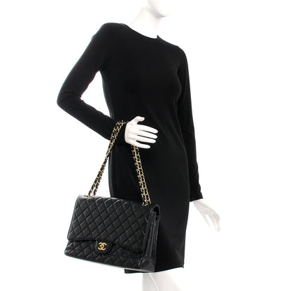 Chanel Caviar Quilted Maxi Single Flap Black 3 of 12