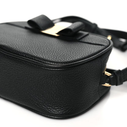 Salvatore Ferragamo Calfskin Vara Bow Camera Bag Black 9 of 10