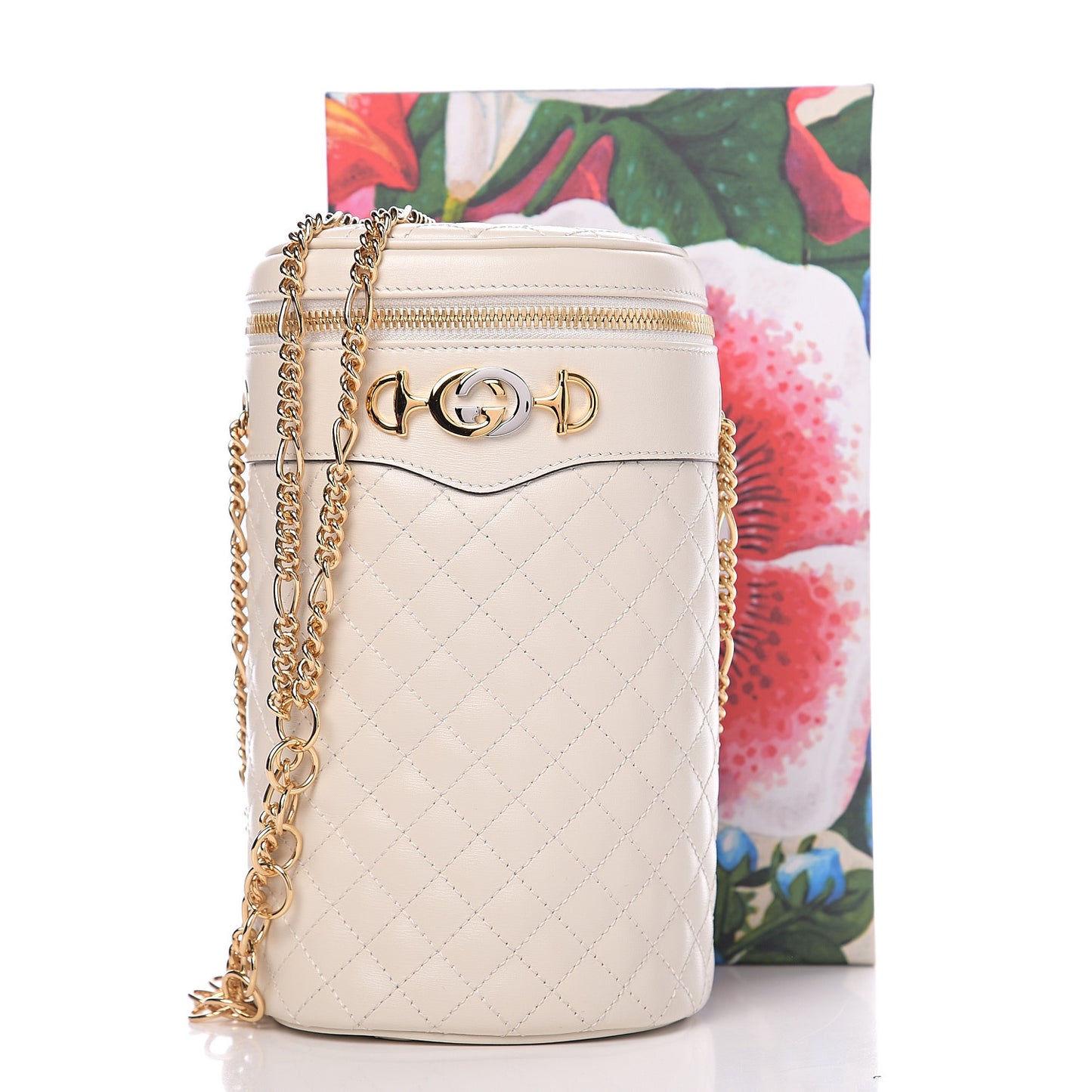 Calfskin Trapuntata Zumi Belt Bag Off White