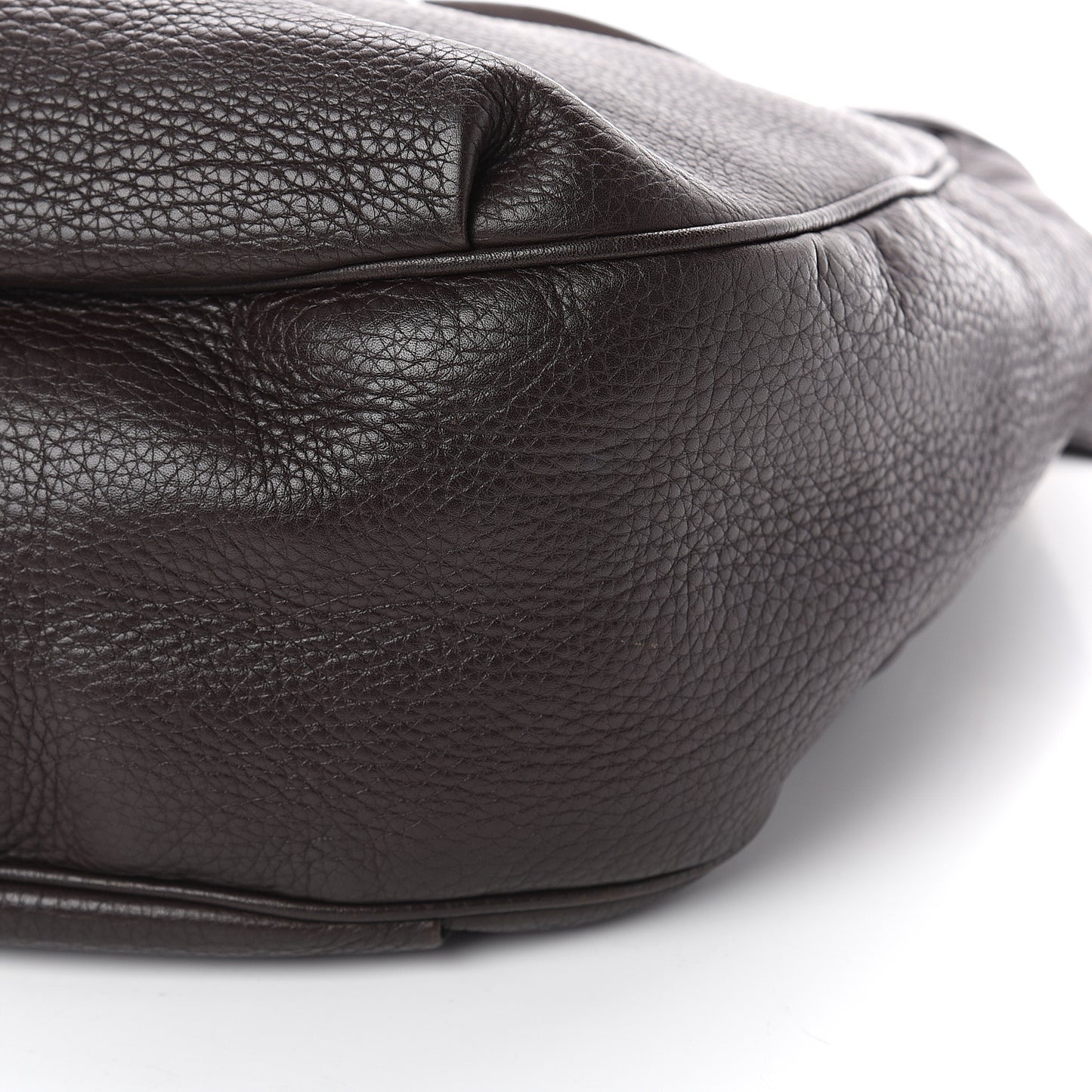Calfskin Web Medium Dressage Hobo Coffee Brown