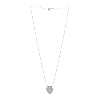 Gucci Sterling Silver Trademark Heart Pendant Necklace 3 of 4