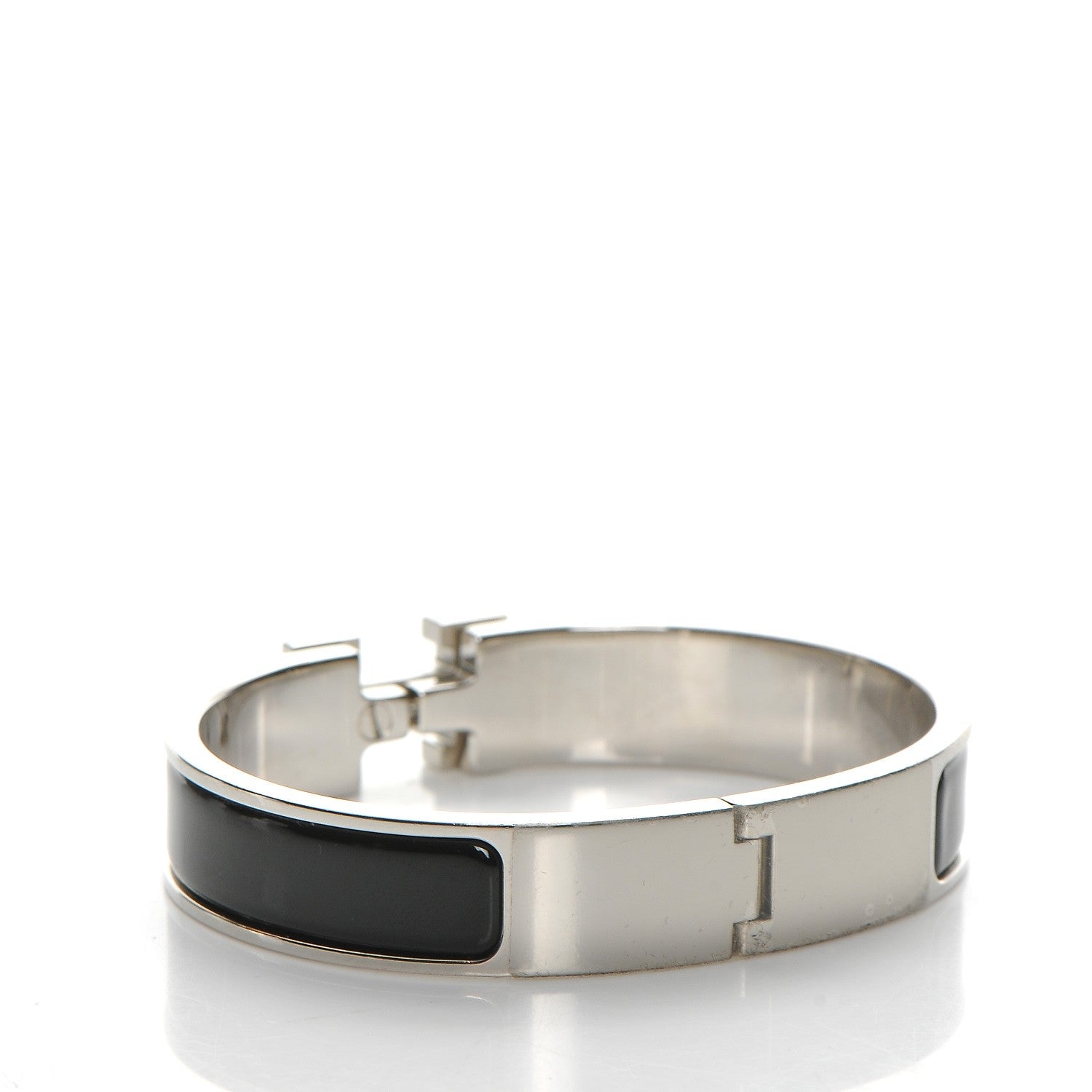 Hermes Enamel Narrow Clic Clac H Bracelet PM Black 3 of 5