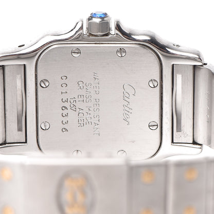 Cartier Stainless Steel 18K Yellow Gold 24mm Santos De Cartier Galbee Quartz Watch 5 of 8
