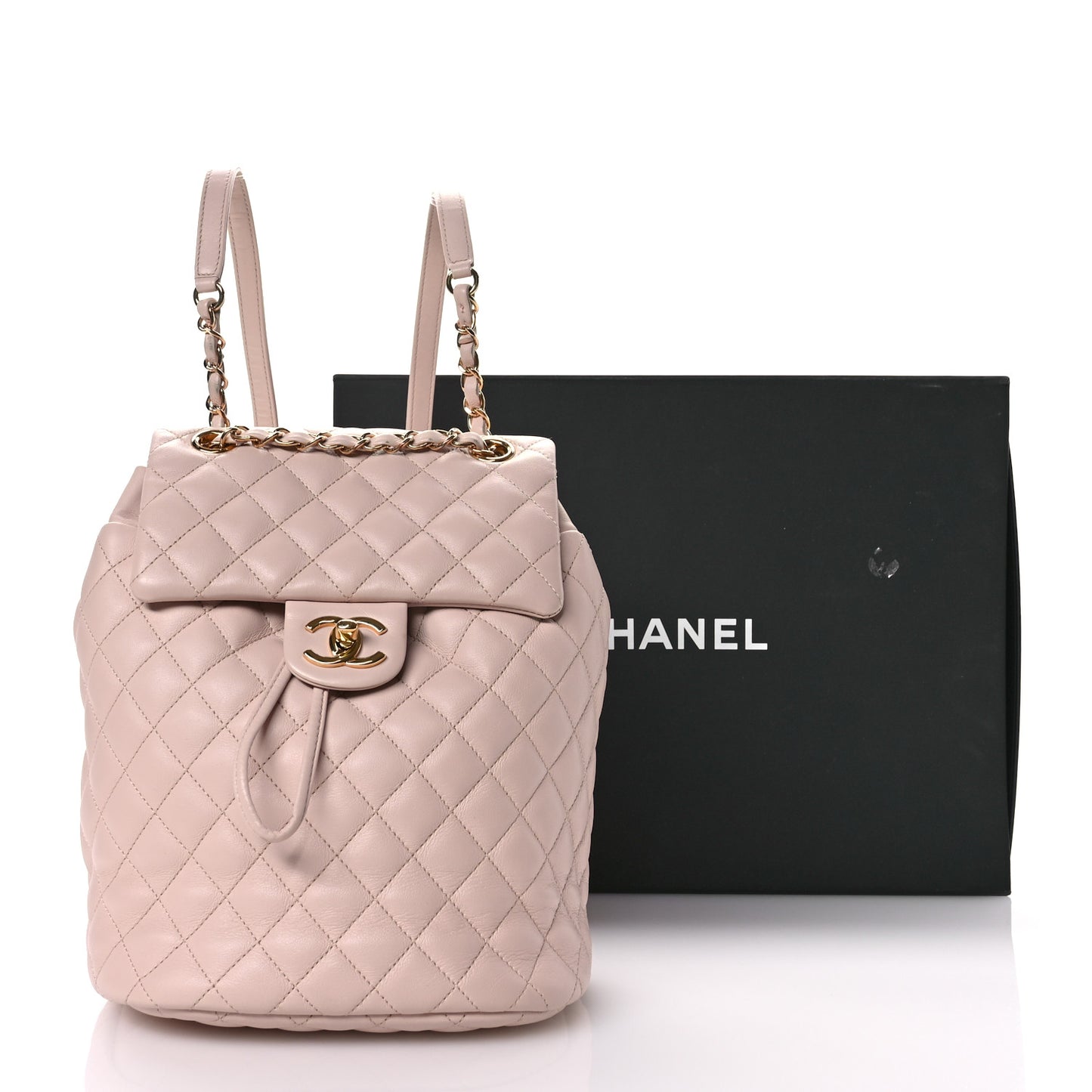 Lambskin Quilted Small Urban Spirit Backpack Light Pink