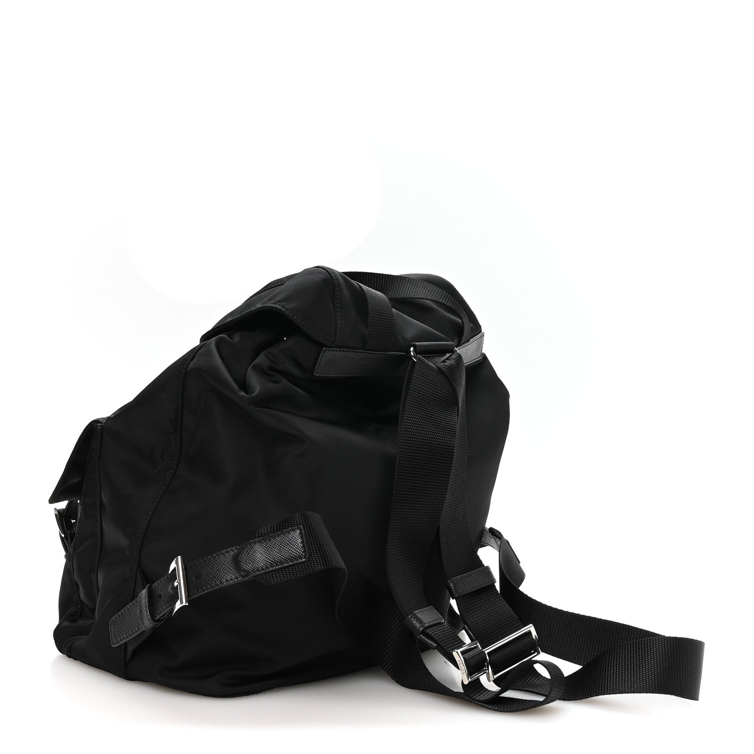 Prada Re-Nylon Vela Saffiano Medium Backpack Black 3 of 11