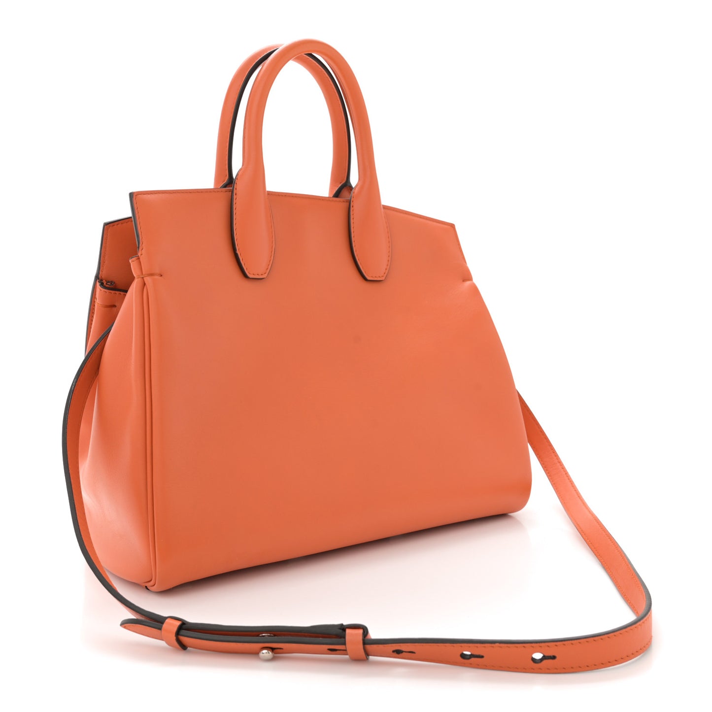 Calfskin Medium Studio Bag Orange