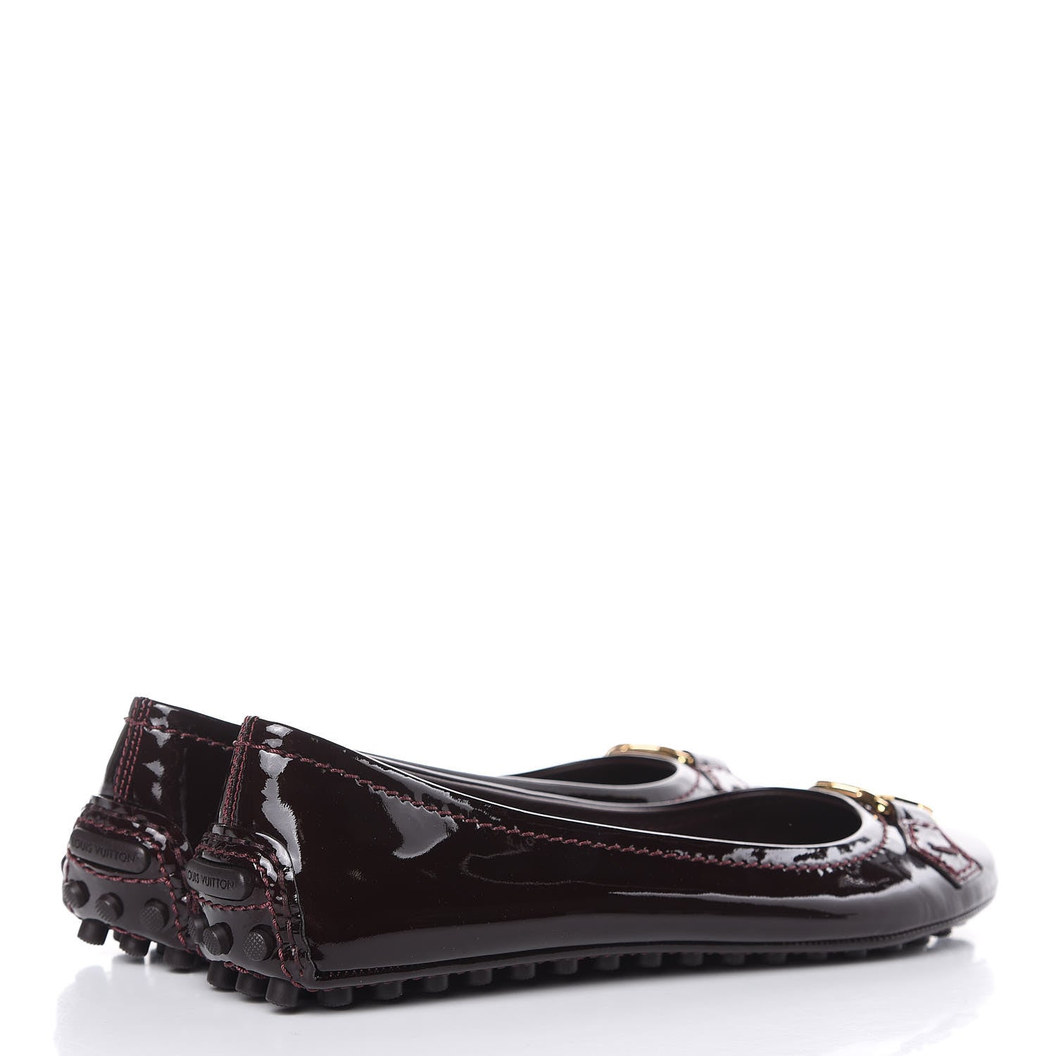 Louis Vuitton Patent Calfskin Oxford Ballerina Flats 36.5 Amarante 4 of 9