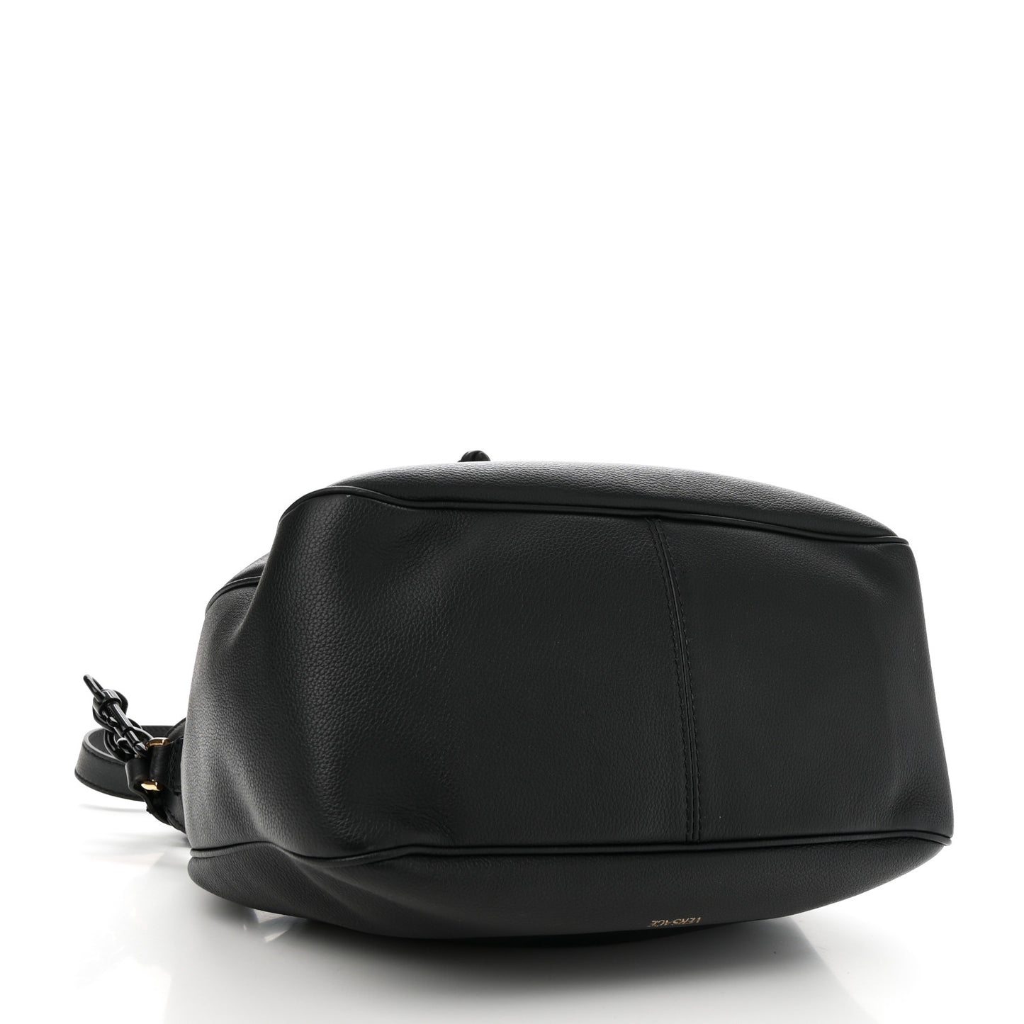 Grained Calfskin La Medusa Bucket Bag Black