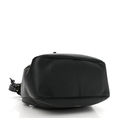 Versace Grained Calfskin La Medusa Bucket Bag Black 4 of 9