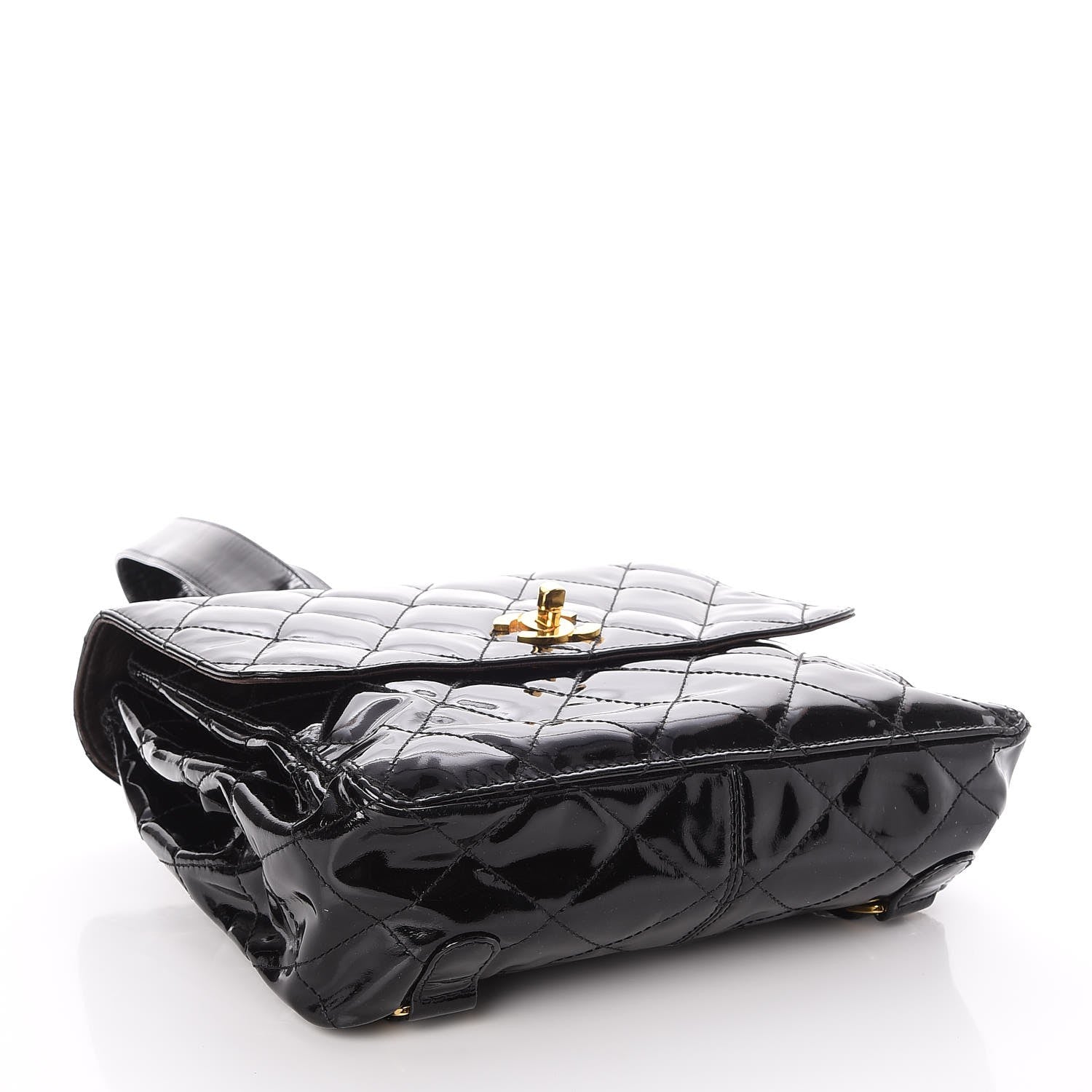 Chanel Patent Quilted Backpack Black 4 of 9