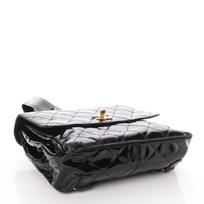 Chanel Patent Quilted Backpack Black 4 of 9
