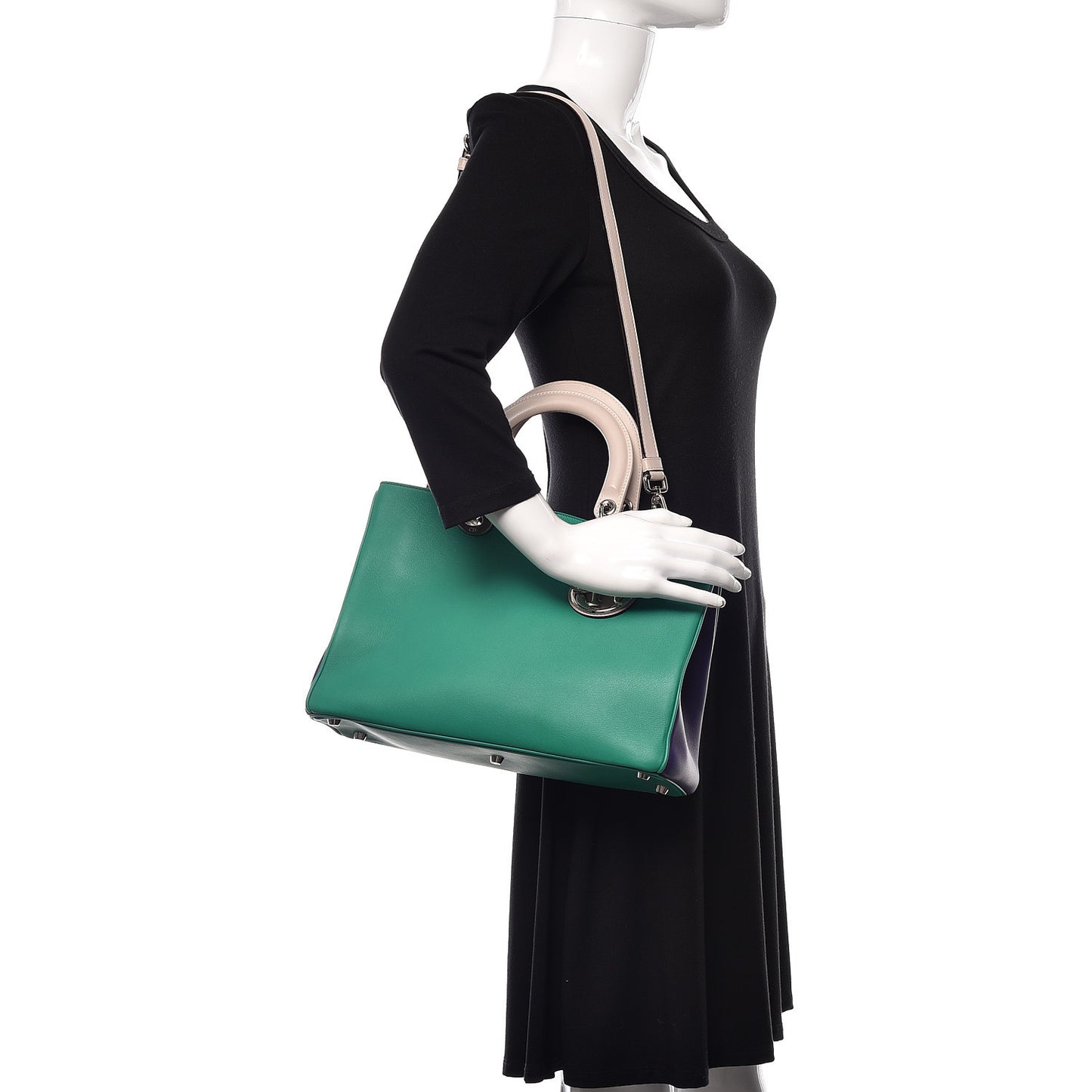 Smooth Calfskin Medium Tri-Color Diorissimo Tote