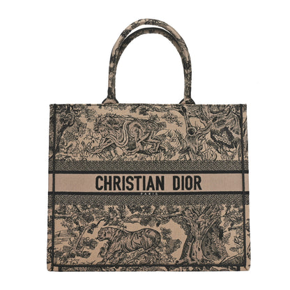 Christian Dior Canvas Embroidered Large Dioriviera Toile De Jouy Book Tote Brown 1 of 11
