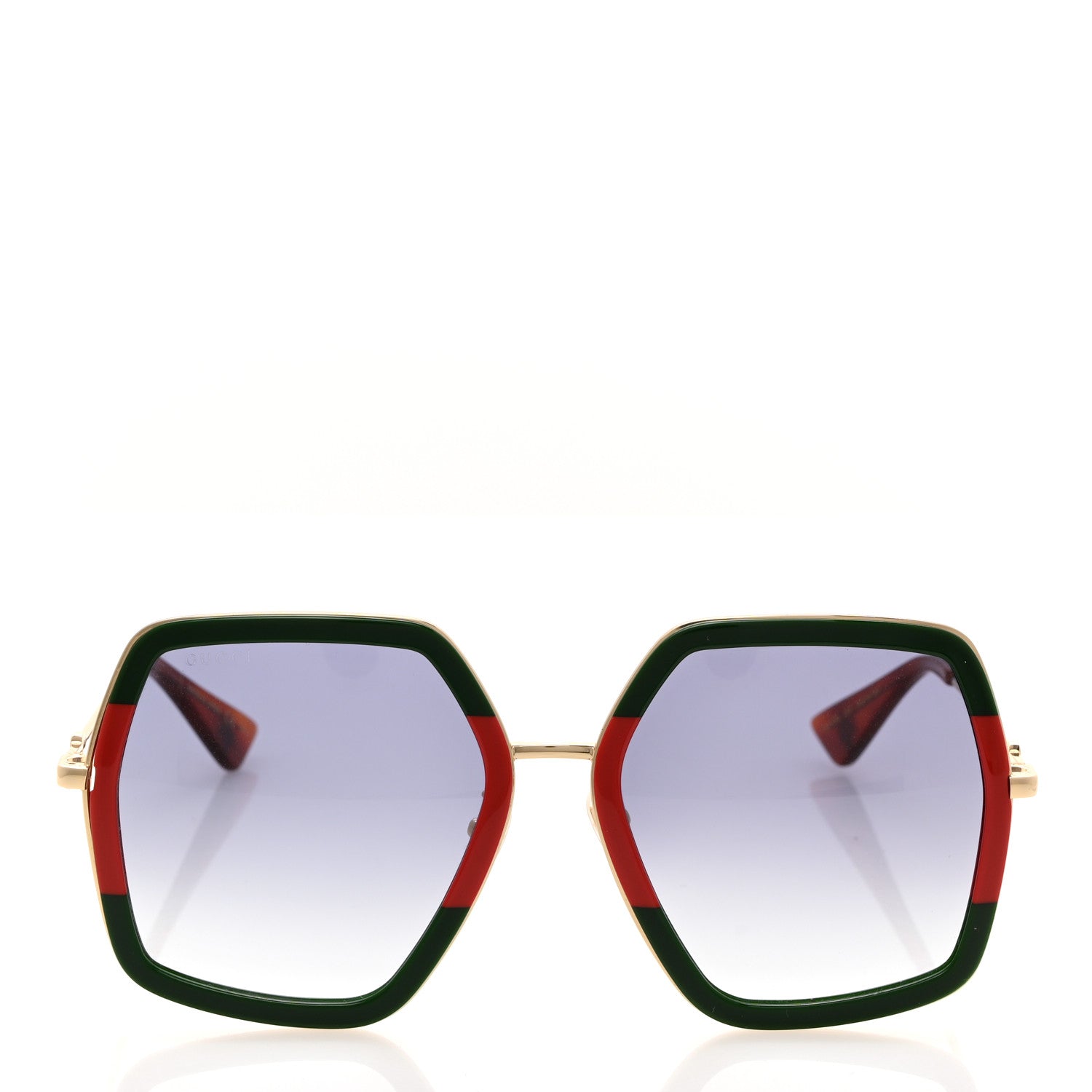 Gucci Square Frame Web GG0106S Sunglasses Tortoise 2 of 8