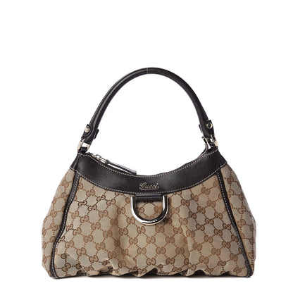 Gucci Monogram Medium D Gold Hobo Dark Brown 1 of 10