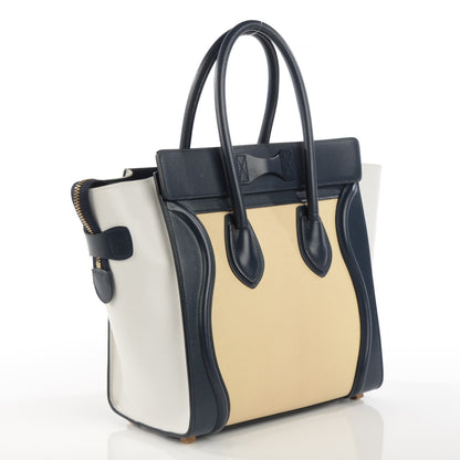 Celine Goatskin Smooth Calfskin Micro Tri-Color Luggage Firefly 3 of 8