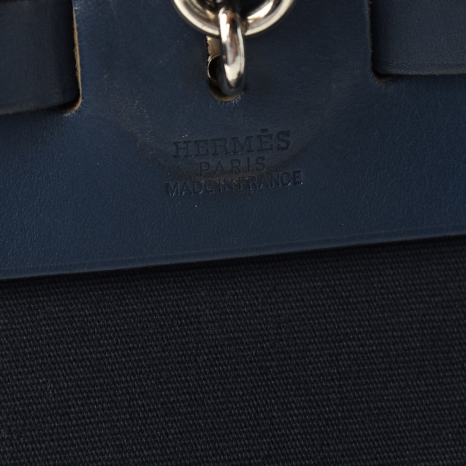 Hermes Toile Vache Calfskin Herbag 39 MM Bleu Indigo 5 of 12