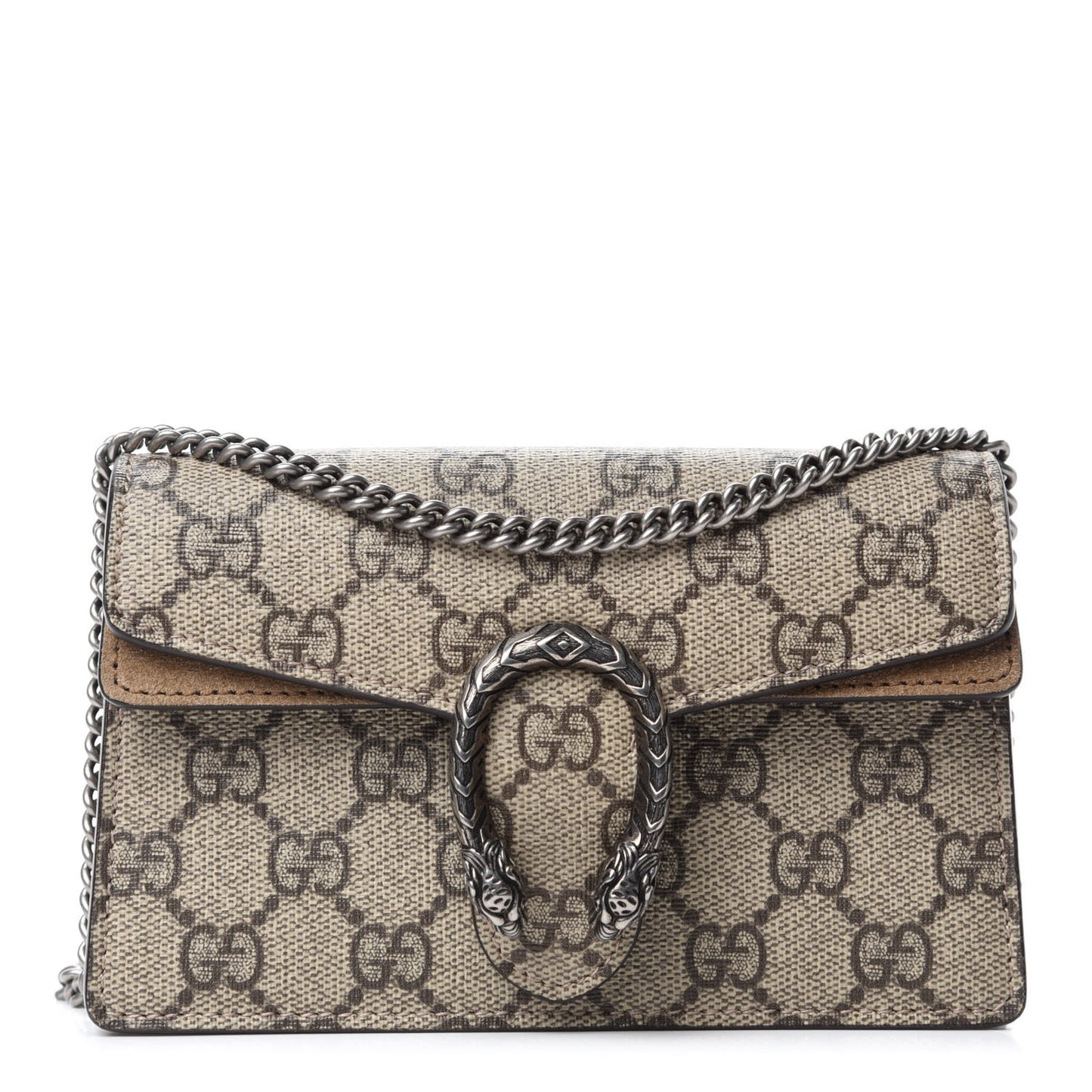 GG Supreme Monogram Super Mini Dionysus Shoulder Bag Taupe