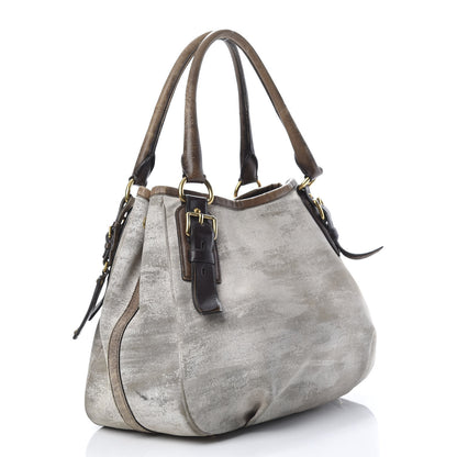 Prada Jacquard Logo Tote Bruciato Cera 3 of 21